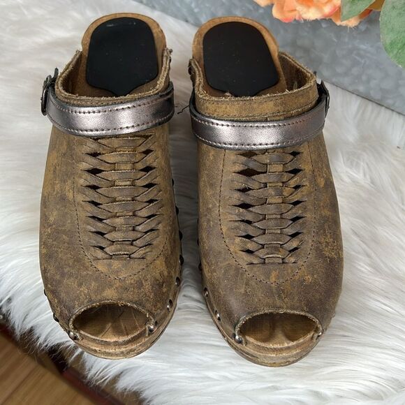 Ugglebo Josie Peeptoe Clog Size 38 - Picture 2 of 9